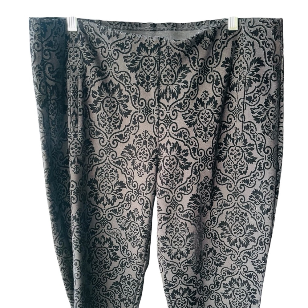 Chicos Elegant Black Patterned Women's Pants - Picture 3 of 4